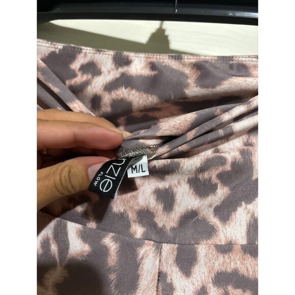 Onzie Leopard Cheetah Animal Print Leggings M/L - Picture 4 of 5